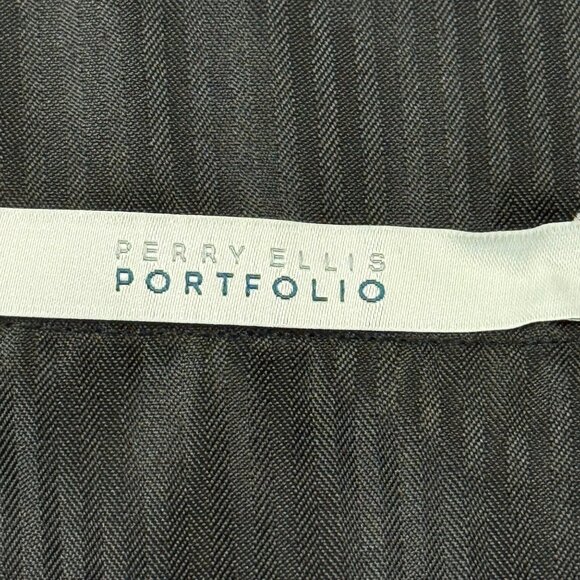 Perry Ellis Portfolio Men's Premilux Twilight Navy Classic Dress Pants 42x32 NWT - Picture 6 of 11